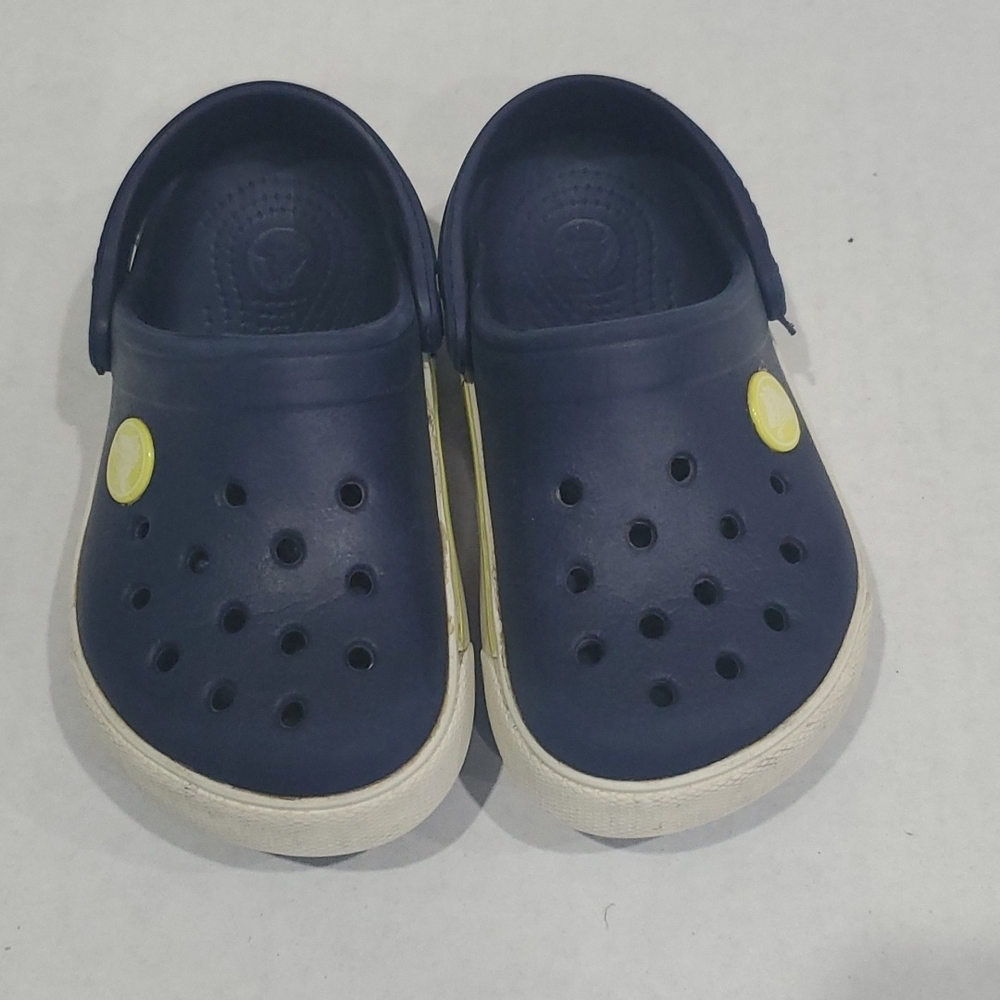 Crocs Kids Classic Crocband Sandals Clogs Navy Blue Size C 8-9